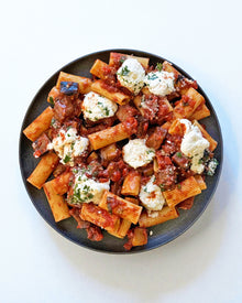 Rigatoni with Roasted Eggplant and Ricotta