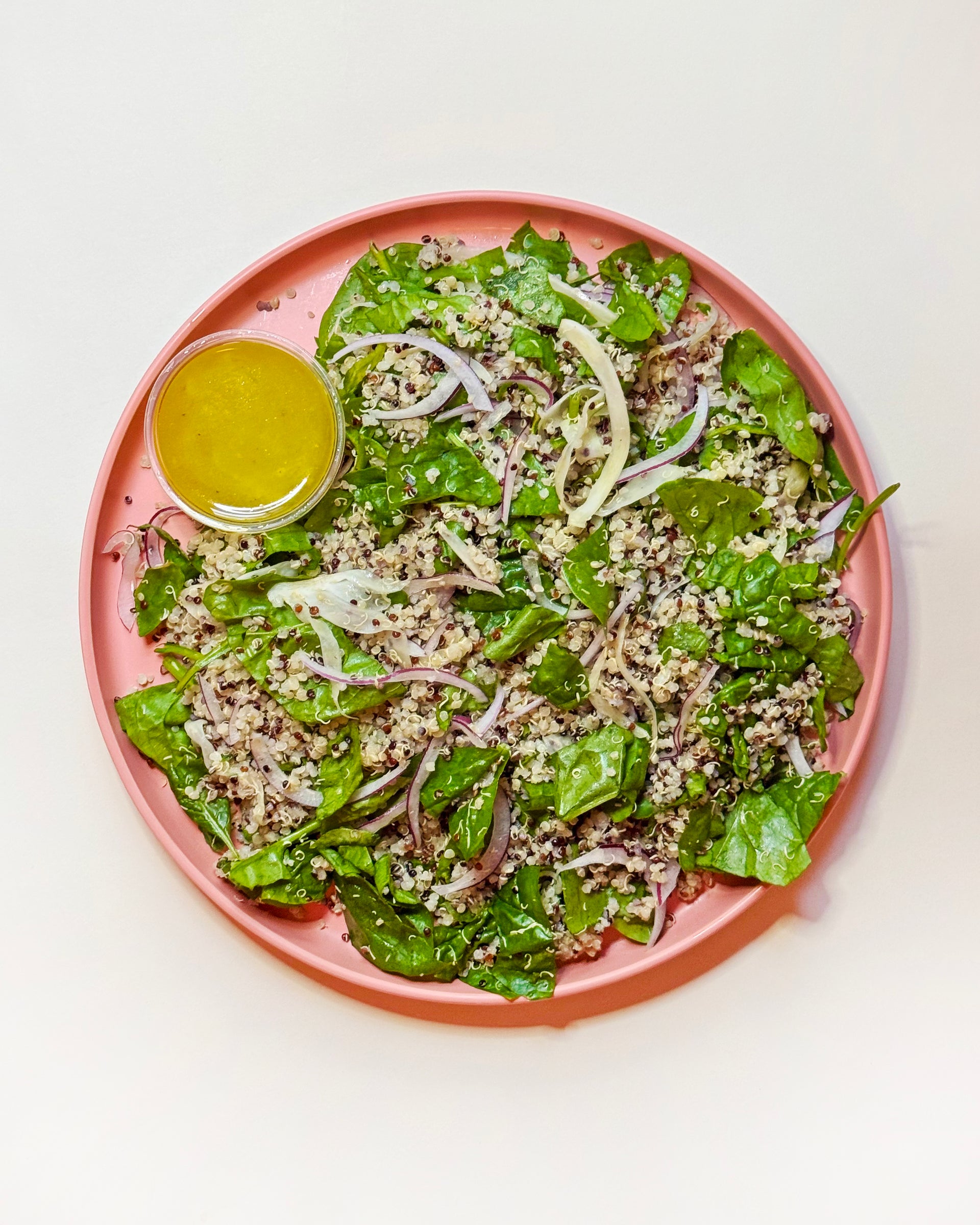 Spinach and Quinoa Salad with Fennel and Lemon Vinaigrette
