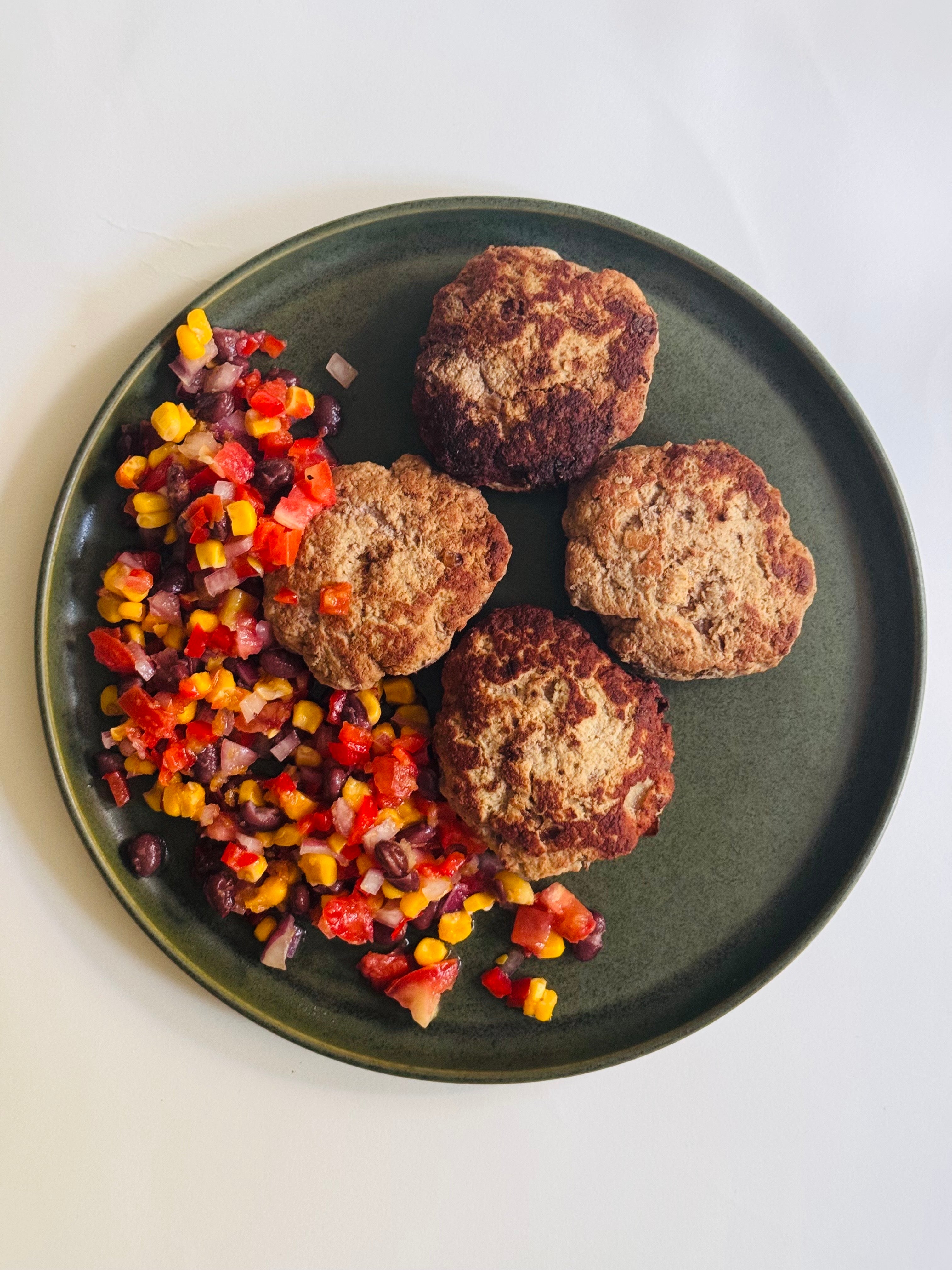 Turkey Burgers with Corn and Black Bean Salsa