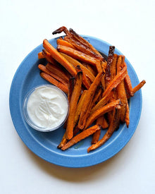 Baked Carrot Fries with Honey Yogurt Dip
