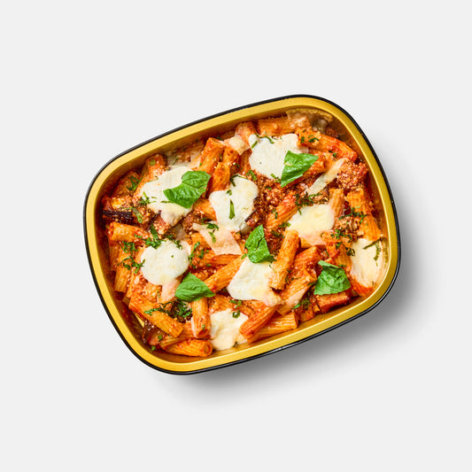 Rigatoni with Roasted Eggplant and Ricotta