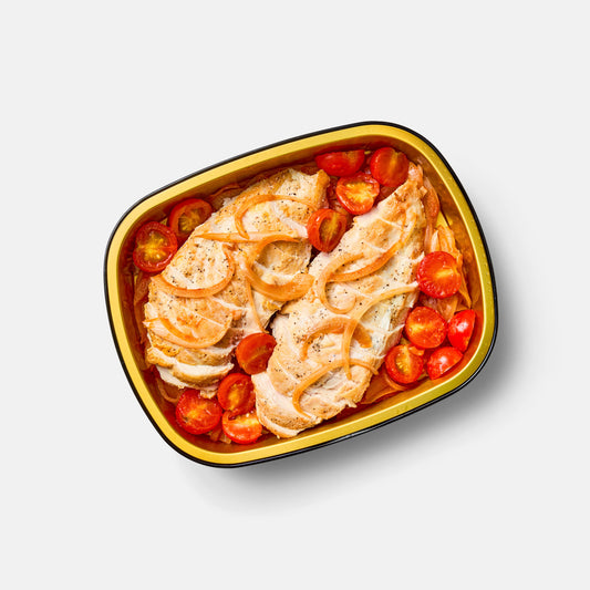 Seared Chicken Breast with White Wine and Tomato Sauce