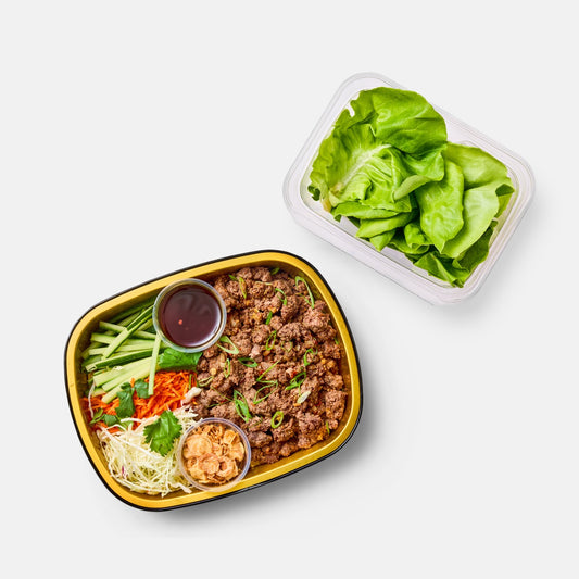 Thai-Style Beef Lettuce Wraps with Ginger, Chili, and Herbs