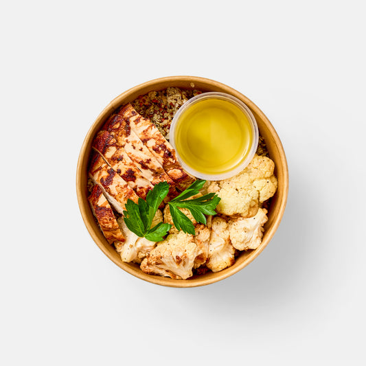 Chicken Quinoa Bowl with Cauliflower with Champagne Vinaigrette