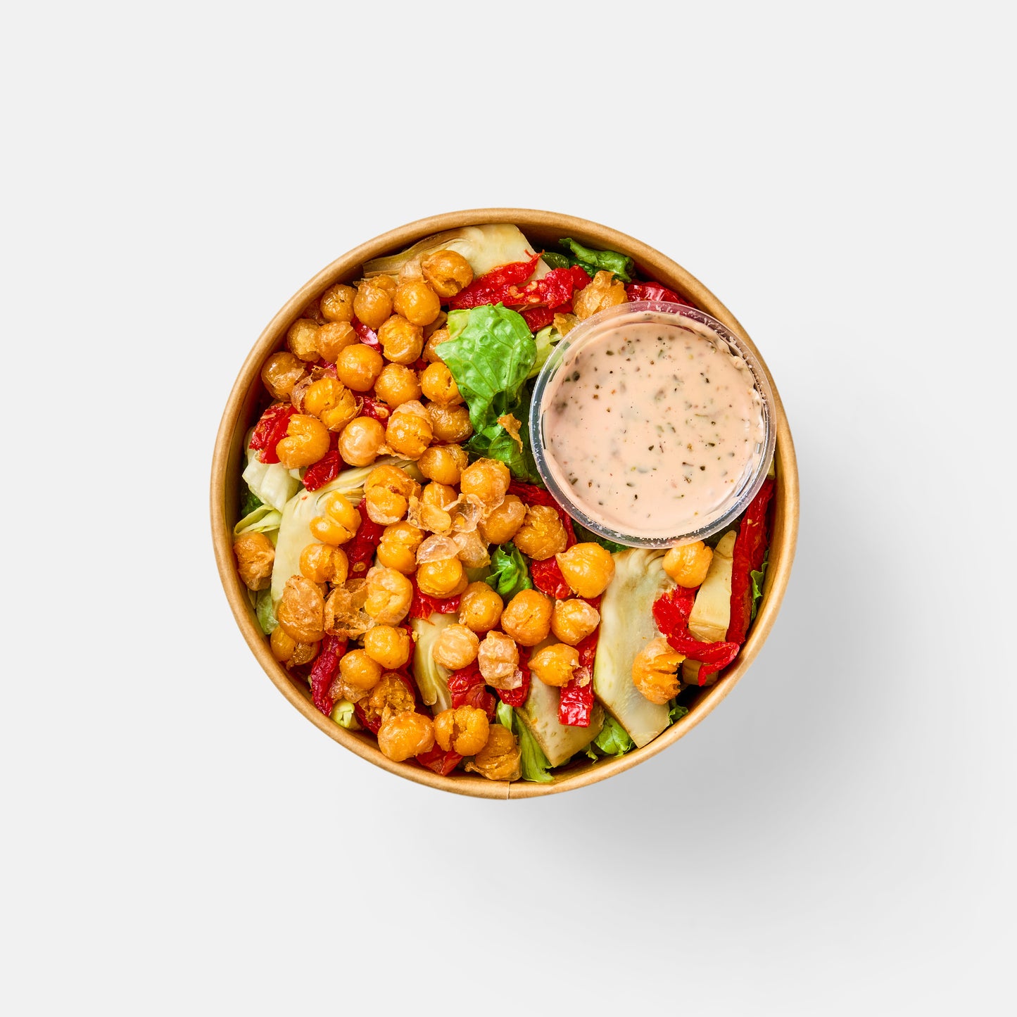 Mediterranean Chopped Salad with Parmesan Vinaigrette