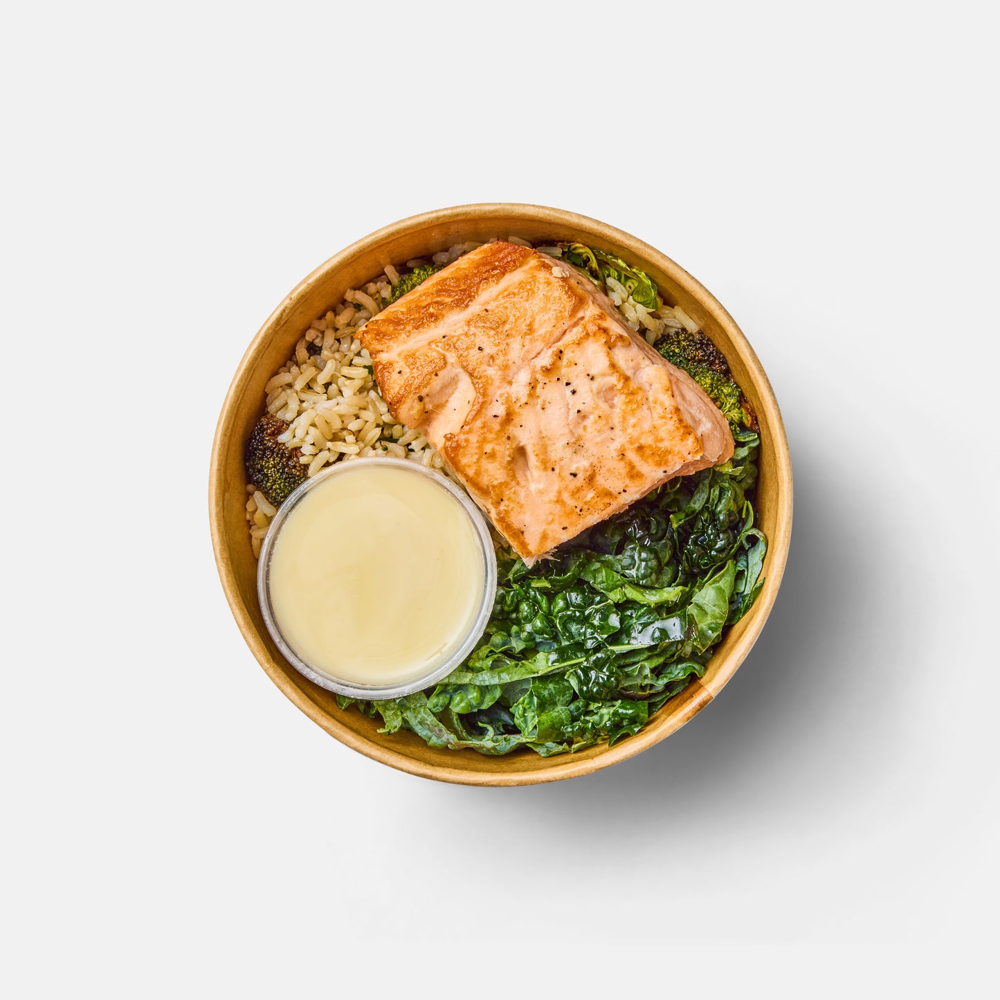 Salmon Brown Rice Bowl with Kale
