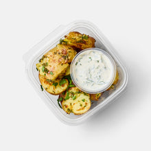 Crispy Smashed Potatoes with Herby Sour Cream