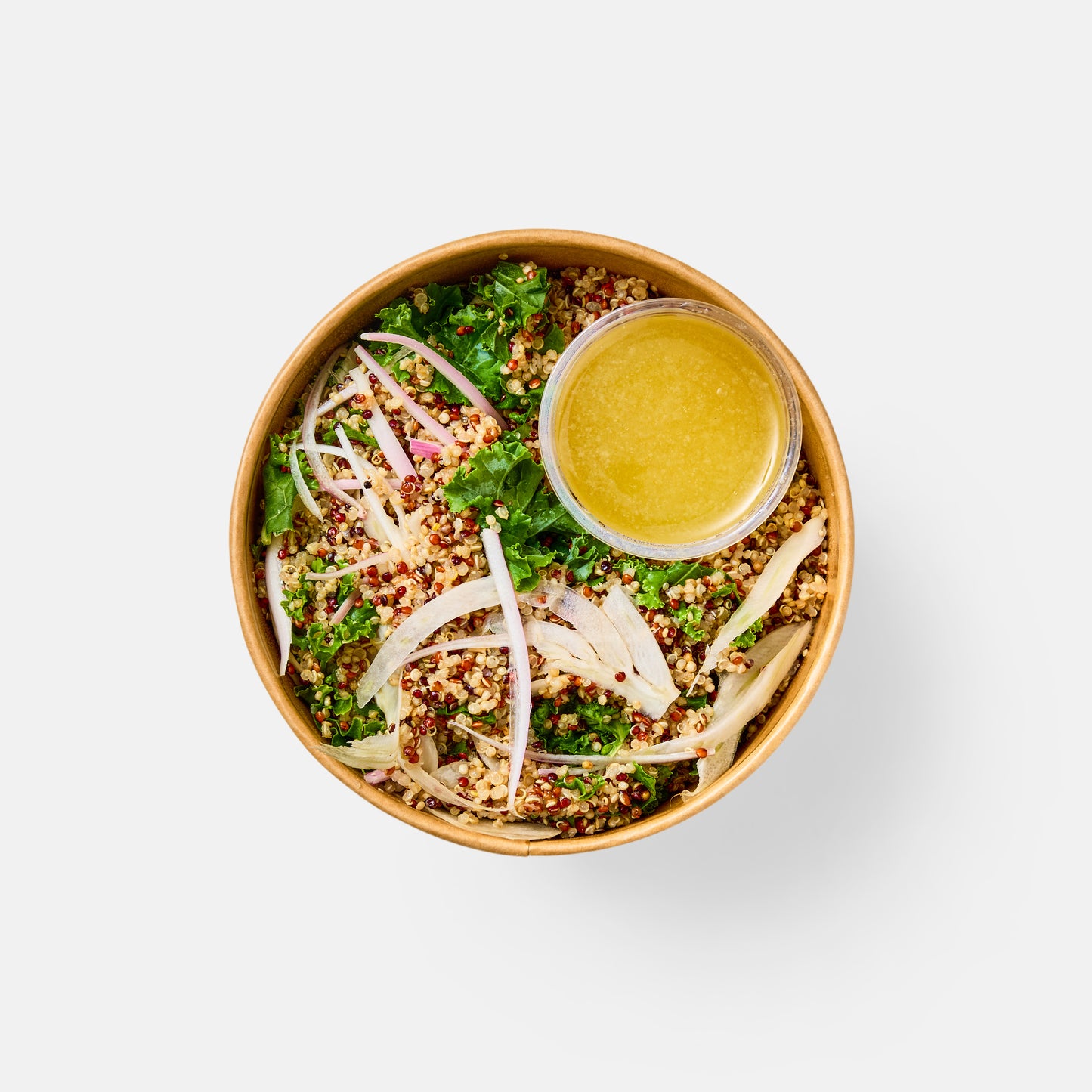 Ginger Quinoa Salad with Mustard Greens