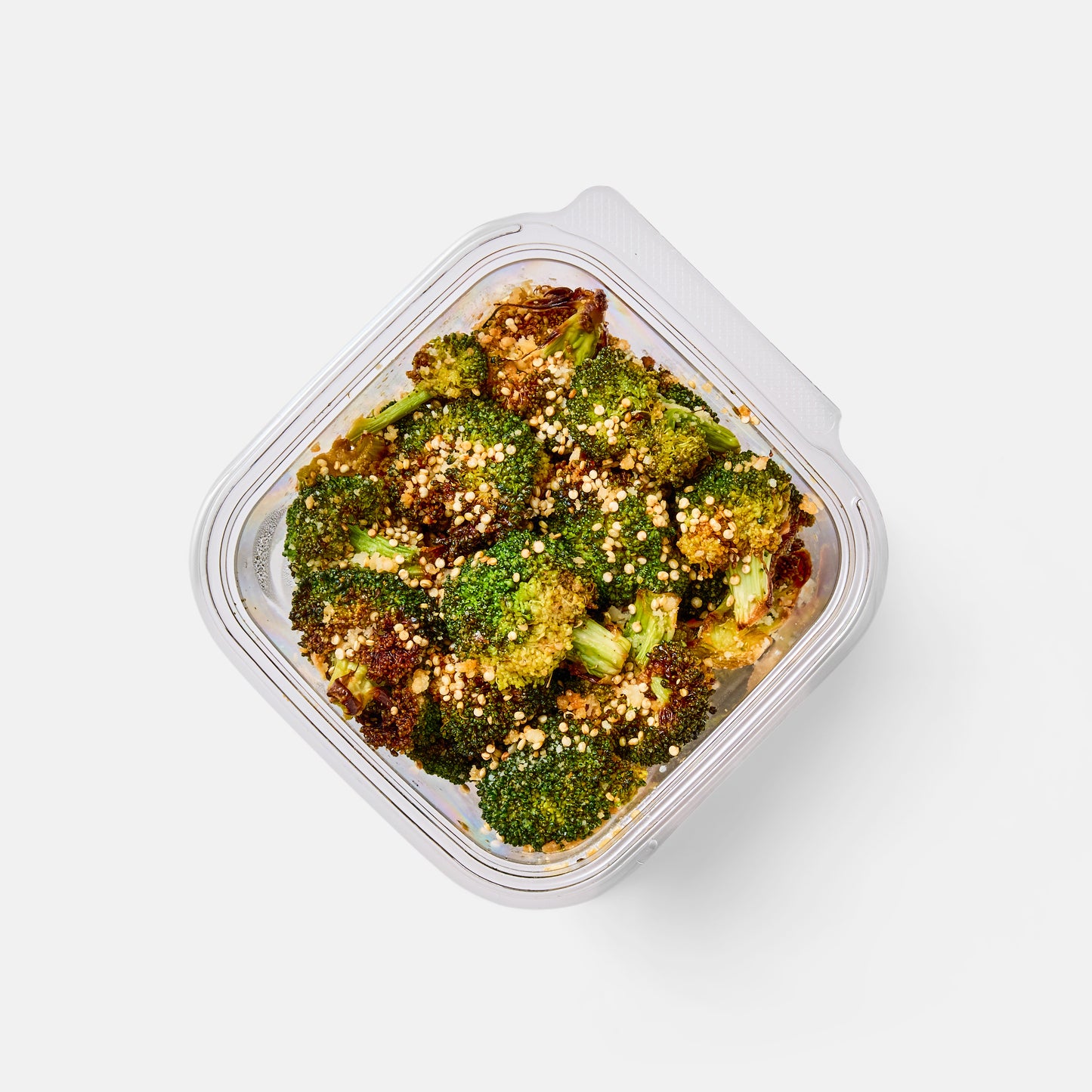 Roasted Broccoli with Puffed Quinoa and Parm