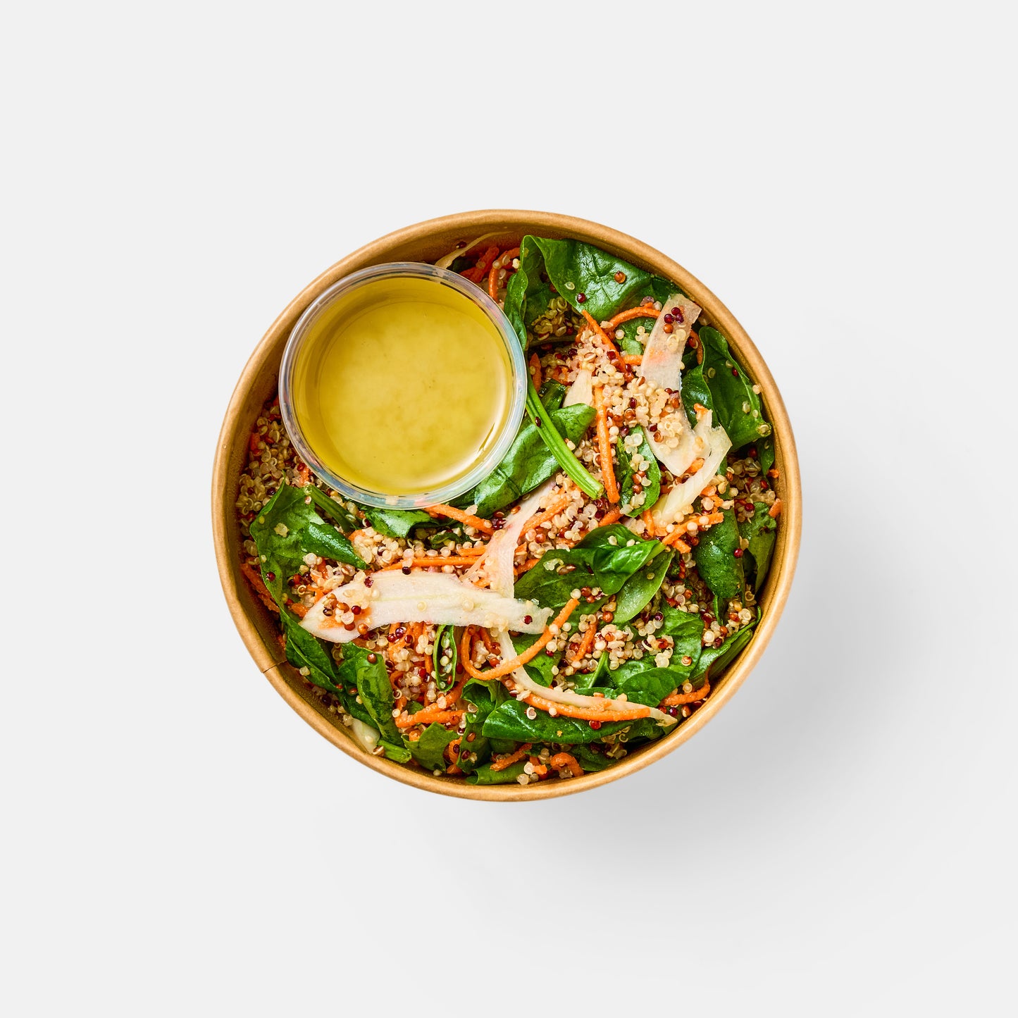 Spinach and Quinoa Salad with Fennel and Champagne Vinaigrette