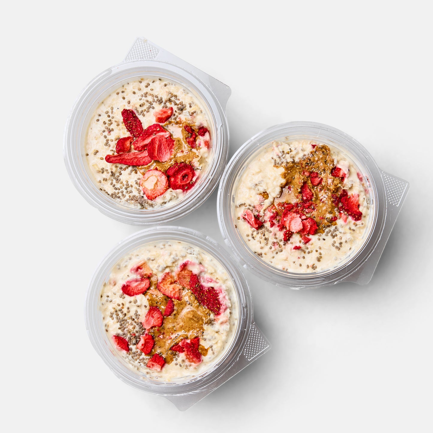 AB&J Overnight Oats with Chia and Strawberries